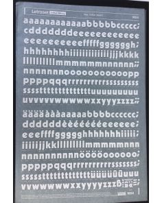 Letraset White 1654 48pt. Cable Heavy Lower Case Letters