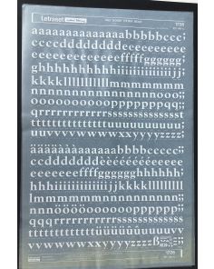 Letraset White 1726W 48pt. Goudy Extra Bold Lower Case Letters