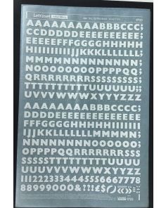 Letraset White 1733 48pt. Gill Extra Bold Capital Letters