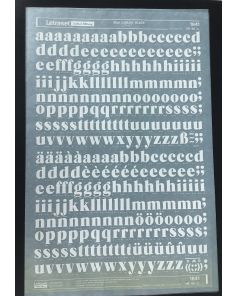 Letraset White 1841 60pt. Caslon Black Lower Case Letters
