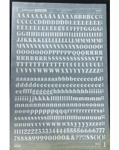 Letraset White 1842 42pt. Caslon Black Letters, Numbers