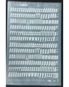 Letraset White 1847W 72pt. Compacta Italic Lower Case Letters