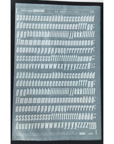 Letraset White 1849W 60pt. Compacta Italic Lower Case Letters