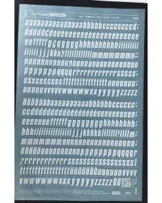 Letraset White 1861W 48pt. Compacta Bold Italic Lower Case Letters