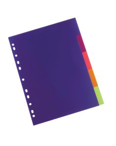 Rexel Translucent Polypropylene 5 Part Divider Multicolour