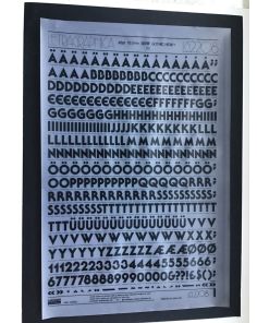 Letraset Letragraphica 2208 48pt. Serif Gothic Heavy 12.2mm Upper Case
