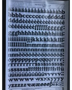 Letraset Letragraphica 2322 60pt. Le Robur Noir 15.8mm Lower Case