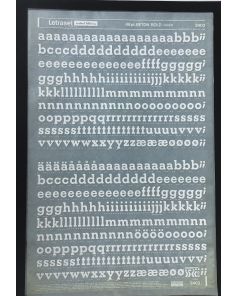 Letraset White 2403W 48pt. Beton Bold Lower Case Letters