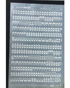 Letraset White 2443W 72pt. Zipper Lower Case Letters