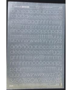 Letraset White 2458W 60pt. Avant Garde Gothic X-Light Lower Case Letters