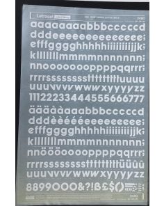 Letraset White 2480W 48pt. Avant Garde Gothic Bold Lower Case Letters