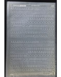 Letraset White 2489W 48pt. Horatio Light Capital Letters & Numbers