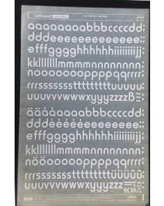 Letraset White 2494W 72pt. Horatio Medium Lower Case Letters