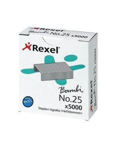 Rexel No 25 Bambi Staples, Pack of 5000 05025