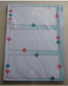 Decorative 3 Fold Paper - Geometric Green