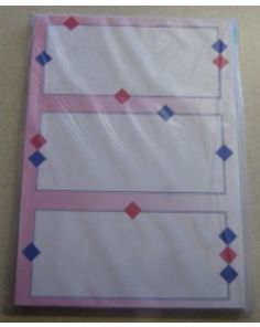 Decorative 3 Fold Paper - Geometric Pink