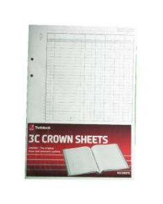 Crown 3C, 5 Column Abstract Analysis Refill Sheets, Size 324 x 229mm, Pack of 100