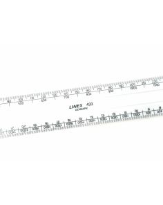  Linex Flat Scale Rule, 4 Bevels, 8 Scales, Divisions:1:1:5:10:20:50:100:200:500
