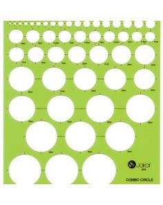Jakar 4646 Combo Circle Template Fifty Circle Stencils 2mm - 39mm