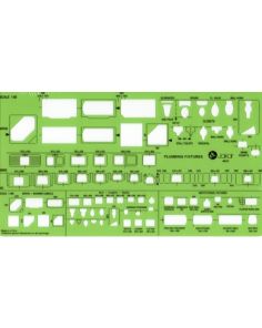 Jakar 4672 Plumbing Fixtures Template Scales 1:50 1:100