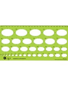 Jakar 4676 Isometric Ellipse Master Template Stencils 2mm - 35mm
