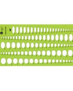 Jakar 4677 Even Ellipse Template Stencils 5mm - 25mm