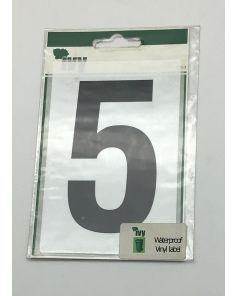 Ivy Wheelie Bin Adhesive Label No: 5 Size 120 x 80mm 1 sheet