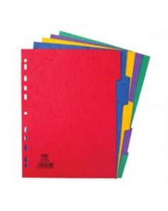 Europa A4 Multi-coloured Dividers, 5 Part, Numbered, Multi Punched