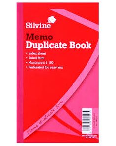 Silvine Duplicate Book 210x127mm (8.25x5'') Memo 601  Pack of 6