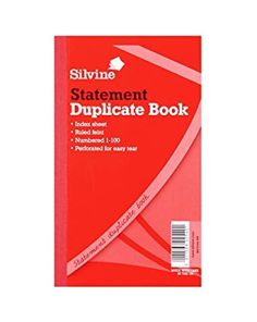 Silvine Duplicate Book 210x127mm (8.25x5'') Statement 609 Pack of 6