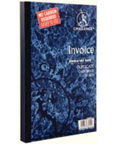 Challenge Duplicate Book, 210 x 130mm, Invoice Single VAT with Carbon 6710