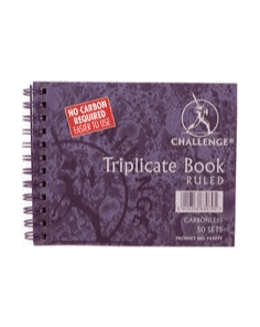 Challenge Triplicate Books 105x130 Feint Wirebound Carbonless
