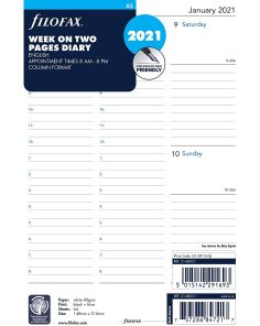 Filofax A5 Vertical Column Diary Week to View 2021