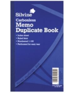 Silvine Carbonless Duplicate Book. 210 x 127mm. Memo 701
