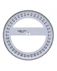 Linex Circular Protractor, Diameter:150mm, Thickness:2mm.