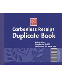 Silvine Receipt Book 102 x 127mm. Carbonless. Duplicate 720