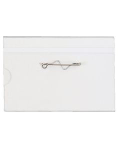 Transparent Pin Badges, 75 x 50mm, Pack of 10