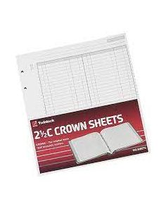 Crown 2½C, F3 Double Cash Ledger Refill Sheets, Size 251 x 229mm, Pack of 100