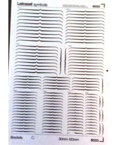 Letraset Black 8033 30mm-120mm Brackets