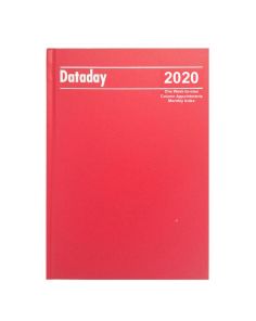 A4 Week To View, A43, with Monthly Index. Column Appointments, Red, 2020