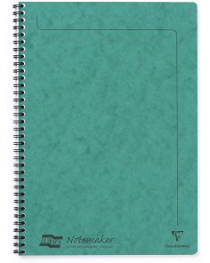 Clairefontaine Europa Notemaker Wiro Notebook A4 90gsm 120 Page Green