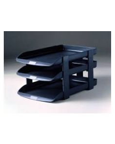 Rexel Agenda Classic 35 Letter Tray, Charcoal
