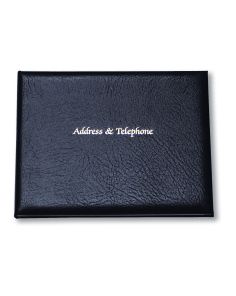Montana Grain Leather 210x273mm Address & Telephone Book, Black