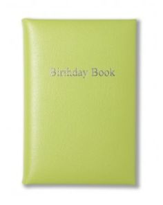 Tuscana Grain Leather Birthday Book