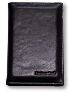 Vintage Hide Leather Business Card File