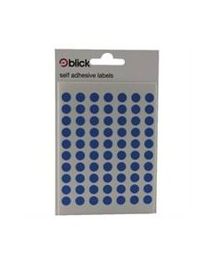 Blick Labels, 5mm diameter. Blue. Pack of 980 x 20 packs = 19600 labels 