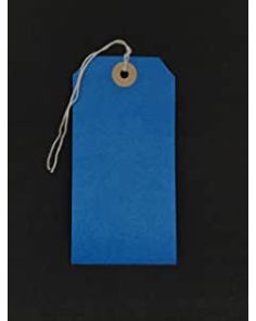 Zip Strung Tags 120 x 60mm Pack of 10 Blue