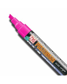 Zig Posterman Metallic Pink Wet Wipe Markers. 6mm Chisel Tip