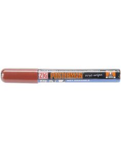 Zig Posterman Brown Wet Wipe Markers. 6mm Chisel Tip