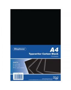 Stephens Typewriter Carbon Paper A4 Black 40gsm Pack of 10 Sheets